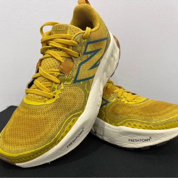 NEW BALANCE FRESH FOAM X HIERRO V8 COLOR MUSTARD SNEAKERS SIZE: 6.5 WOMENS - Picture 6 of 10